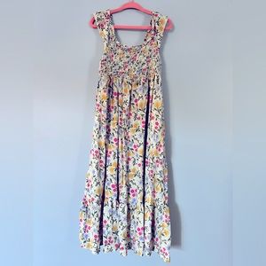 Cat & Jack girls long flower summer dress in size XS 4/5